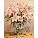 paint by numbers | Pink lilies | advanced flowers | FiguredArt