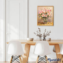 Load image into Gallery viewer, paint by numbers | Pink lilies | advanced flowers | FiguredArt