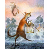 paint by numbers | Cat and Bird in a cage | advanced animals cats | FiguredArt