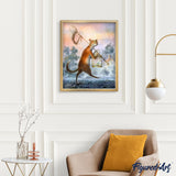 paint by numbers | Cat and Bird in a cage | advanced animals cats | FiguredArt