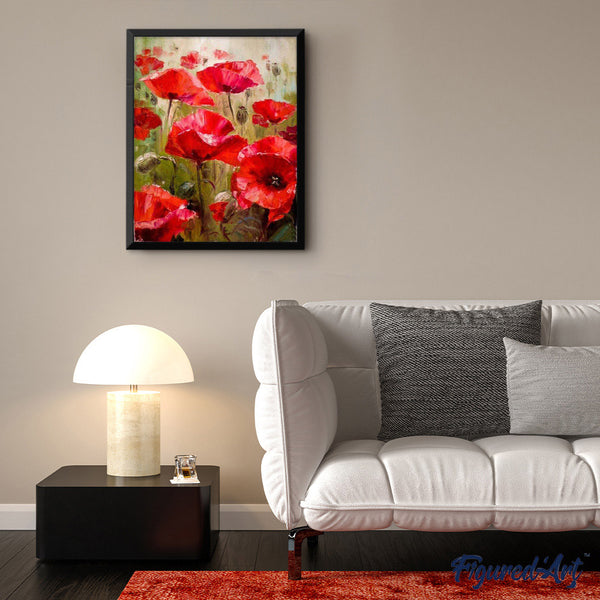 paint by numbers | Field of Poppies | advanced flowers | FiguredArt