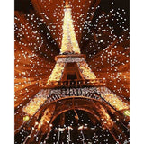 paint by numbers | Glittering Eiffel Tower | cities intermediate | FiguredArt