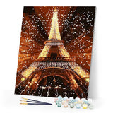paint by numbers | Glittering Eiffel Tower | cities intermediate | FiguredArt