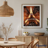 paint by numbers | Glittering Eiffel Tower | cities intermediate | FiguredArt