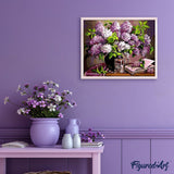 paint by numbers | Flowers and book | flowers intermediate | FiguredArt