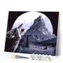 paint by numbers | Wolf howling | animals intermediate wolves | FiguredArt