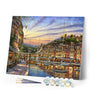 paint by numbers | Sunset at The Marina | advanced cities | FiguredArt