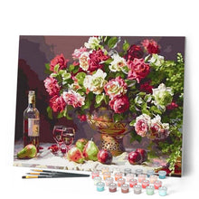 Load image into Gallery viewer, paint by numbers | Flowers Wine and Fruits | easy flowers | FiguredArt