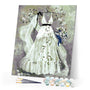 paint by numbers | White Wedding dress | flowers intermediate romance | FiguredArt