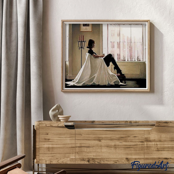 paint by numbers | Woman looking through her window | cities easy romance | FiguredArt