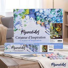 Load image into Gallery viewer, paint by numbers | Sunflowers and apple in front of the window | easy flowers | FiguredArt
