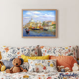 paint by numbers | Gondolier in Venice | advanced cities landscapes ships and boats | FiguredArt