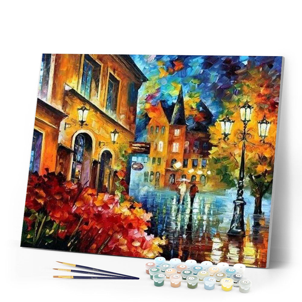 paint by numbers | Walk in the Street | cities intermediate | FiguredArt