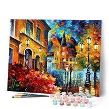 Load image into Gallery viewer, paint by numbers | Walk in the Street | cities intermediate | FiguredArt