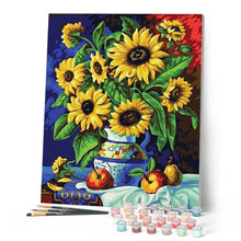 Load image into Gallery viewer, paint by numbers | Pitcher and Sunflowers | easy flowers | FiguredArt