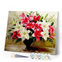 paint by numbers | Roses and white lilies | easy flowers | FiguredArt