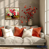 paint by numbers | Roses and white lilies | easy flowers | FiguredArt