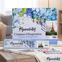 Load image into Gallery viewer, paint by numbers | Romantic Eiffel Tower with Flowers | cities intermediate | FiguredArt