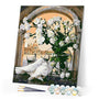 paint by numbers | Doves in peace | easy flowers | FiguredArt