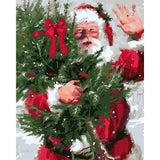 paint by numbers | Santa and Christmas tree | christmas intermediate | FiguredArt