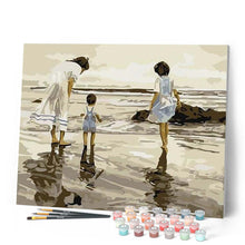 Load image into Gallery viewer, paint by numbers | Family and Seaside | easy landscapes vintage | FiguredArt