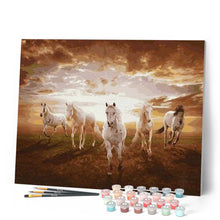 Load image into Gallery viewer, paint by numbers | Galloping white Horses | advanced animals horses | FiguredArt