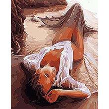 Load image into Gallery viewer, paint by numbers | Mermaid on the Beach | easy nude | FiguredArt