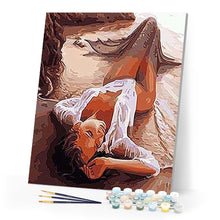 Load image into Gallery viewer, paint by numbers | Mermaid on the Beach | easy nude | FiguredArt