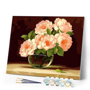 paint by numbers | Five Flowers in a Vase | easy flowers | FiguredArt