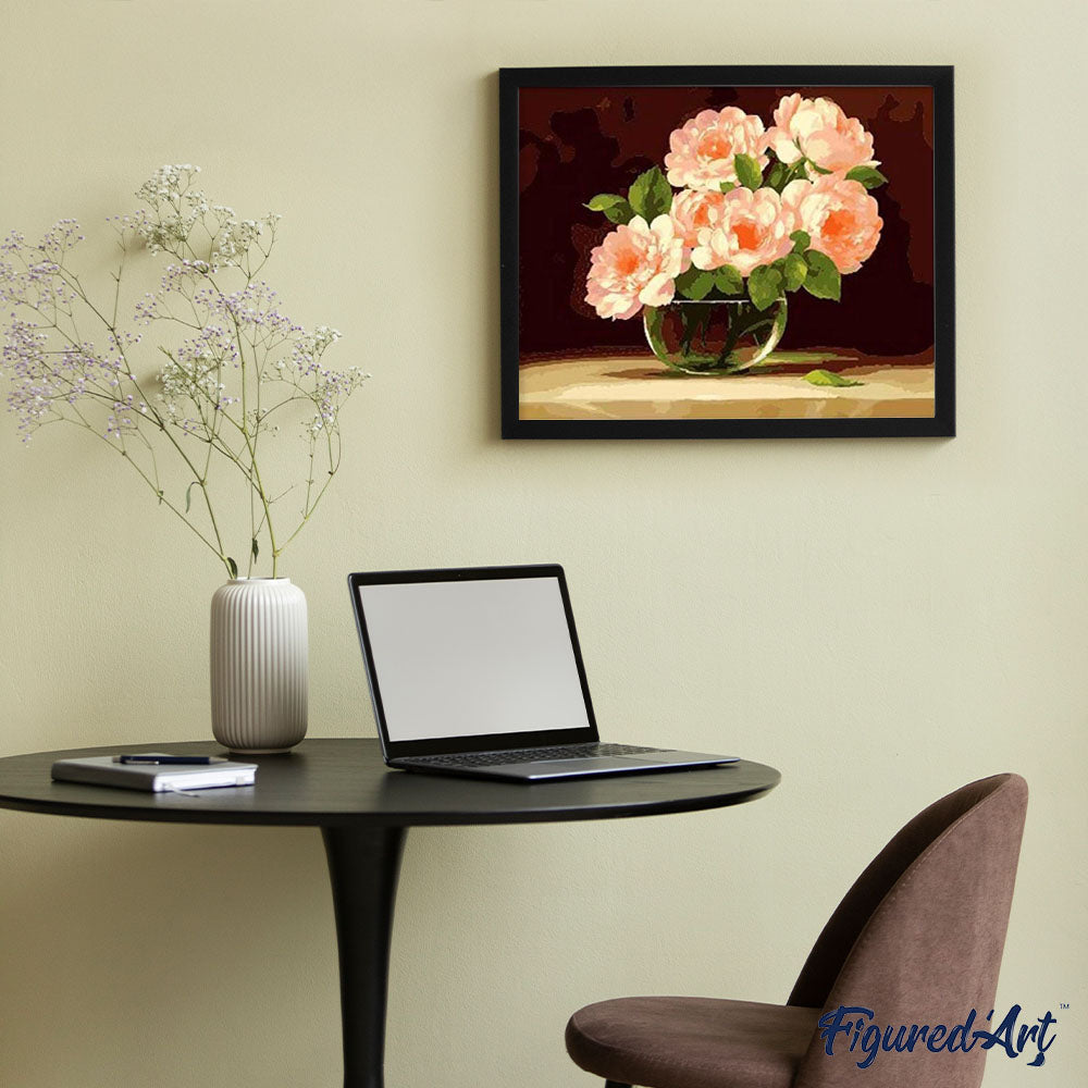 paint by numbers | Five Flowers in a Vase | easy flowers | FiguredArt