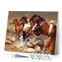paint by numbers | Horses crossing the River | animals horses intermediate | FiguredArt