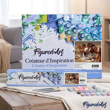 Load image into Gallery viewer, paint by numbers | Horses crossing the River | animals horses intermediate | FiguredArt