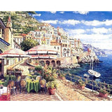 paint by numbers | Terrace near the Water | advanced landscapes | FiguredArt