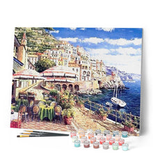 Load image into Gallery viewer, paint by numbers | Terrace near the Water | advanced landscapes | FiguredArt