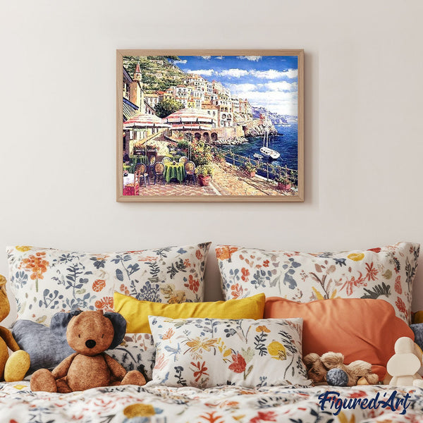 paint by numbers | Terrace near the Water | advanced landscapes | FiguredArt