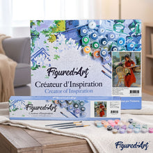 Load image into Gallery viewer, paint by numbers | Pretty Woman wearing a red dress | easy landscapes portrait | FiguredArt