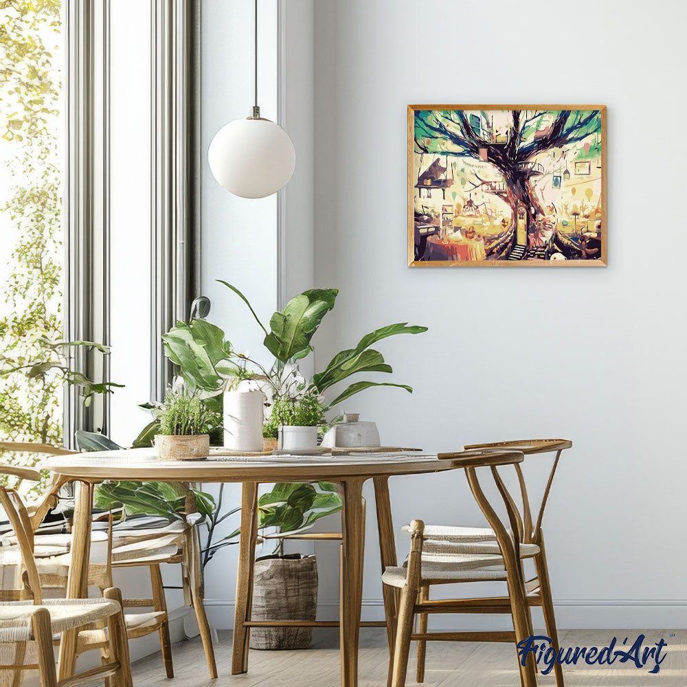 paint by numbers | Tree House | cities easy trees | FiguredArt