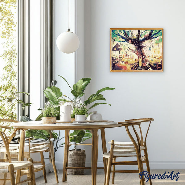 paint by numbers | Tree House | cities easy trees | FiguredArt