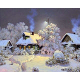 paint by numbers | Chalets in the Snow | advanced landscapes | FiguredArt