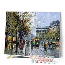 Load image into Gallery viewer, paint by numbers | Street and Tramway | advanced cities | FiguredArt