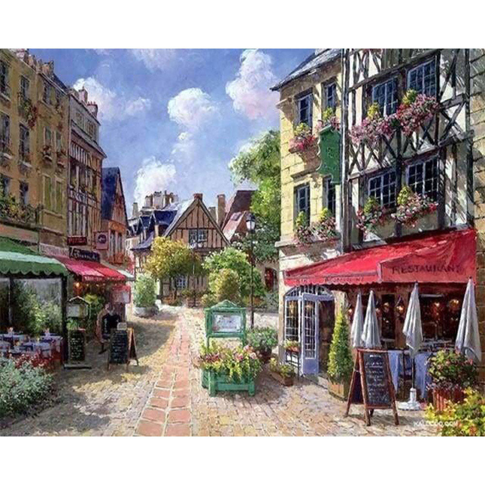 paint by numbers | Mediterranean terrace | advanced cities | FiguredArt