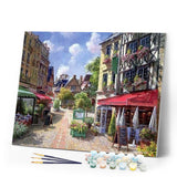 paint by numbers | Mediterranean terrace | advanced cities | FiguredArt