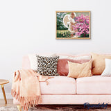 paint by numbers | Little Angel and Flower Bush | flowers intermediate religion | FiguredArt