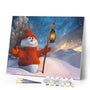 paint by numbers | Snowman and Lantern | christmas easy | FiguredArt