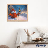 paint by numbers | Snowman and Lantern | christmas easy | FiguredArt