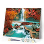paint by numbers | Waterfall in the forest | intermediate landscapes | FiguredArt