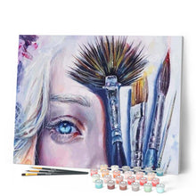 Load image into Gallery viewer, paint by numbers | Face and Brushes | advanced portrait | FiguredArt