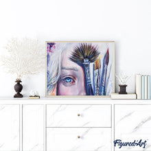 Load image into Gallery viewer, paint by numbers | Face and Brushes | advanced portrait | FiguredArt