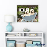 paint by numbers | Two Puppies in a Wheelbarrow | animals dogs easy | FiguredArt