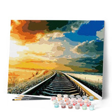 Load image into Gallery viewer, paint by numbers | Railway | beginners easy landscapes | FiguredArt